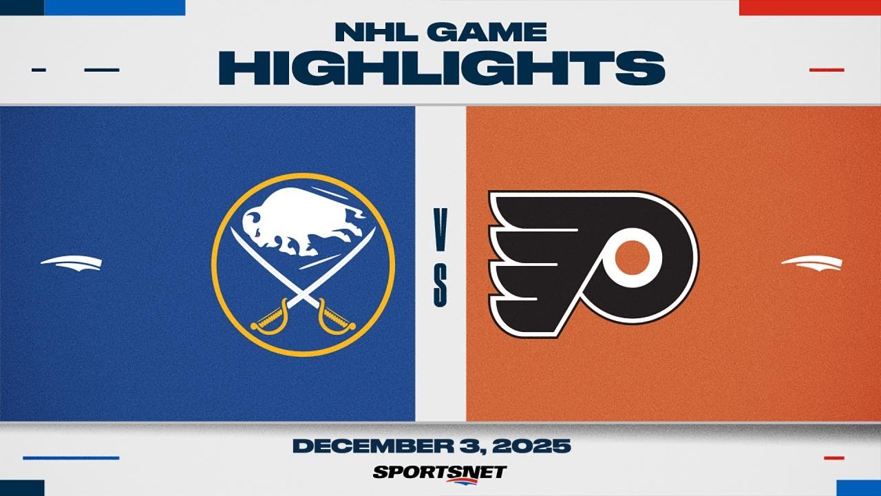NHL Highlights | Sabres vs. Flyers - December 3, 2025