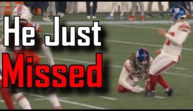 Kicker pulls a Charlie Brown and completely misses the ball | New York Giants V New England Patriots