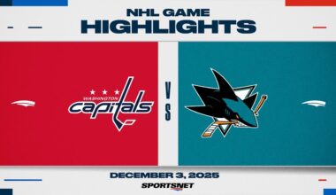 NHL Highlights | Capitals vs. Sharks - December 3, 2025
