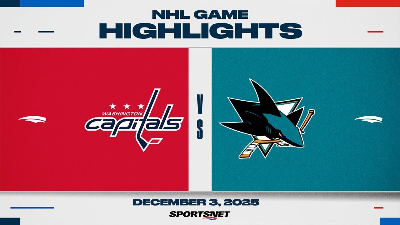 NHL Highlights | Capitals vs. Sharks - December 3, 2025