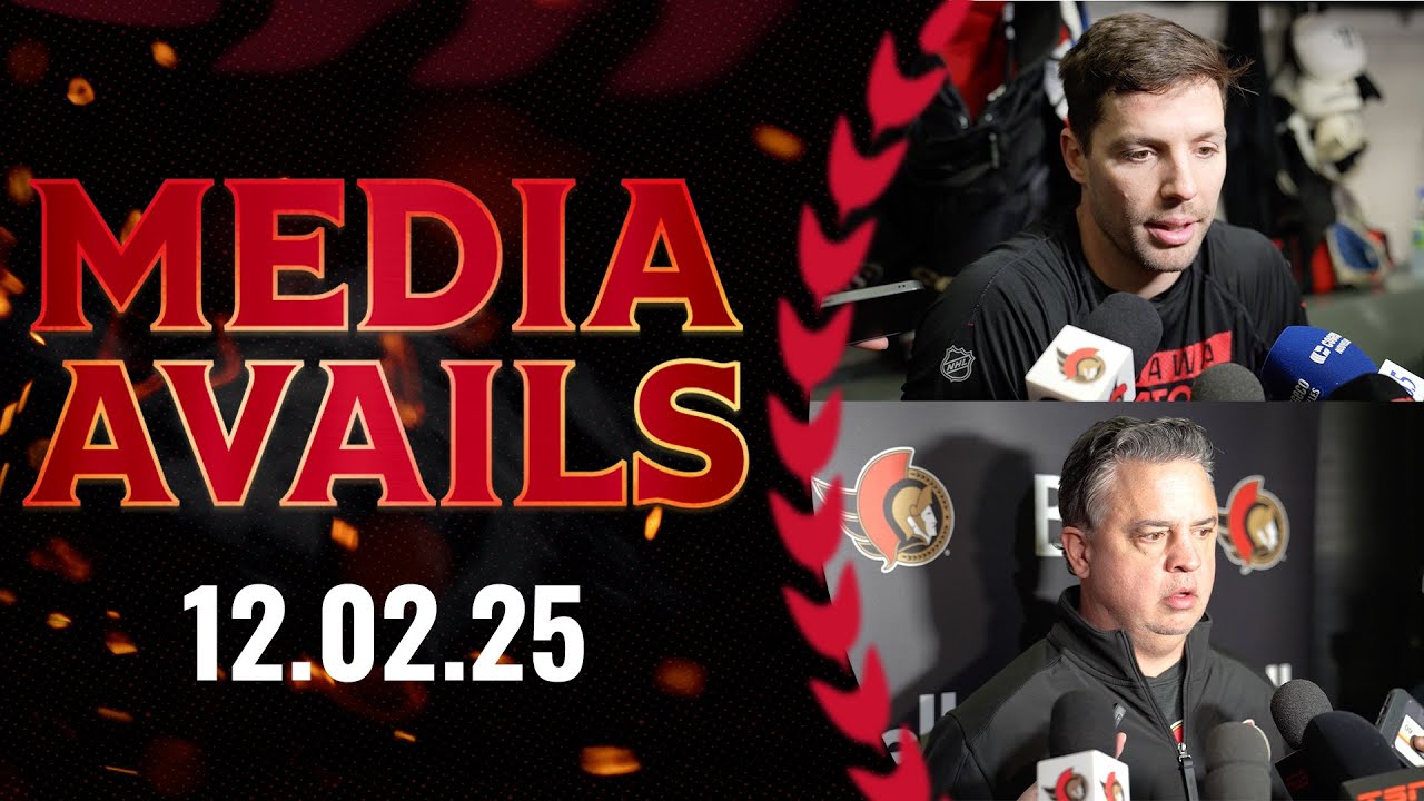 David Perron and Travis Green Pregame Media vs MTL