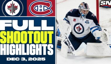 Winnipeg Jets at Montreal Canadiens | FULL Shootout Highlights - December 3, 2025