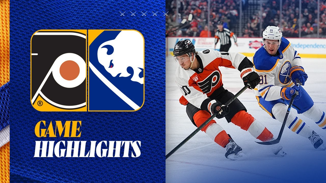 Jason Zucker And Bowen Byram Score | Buffalo Sabres 5-2 Loss To Philadelphia Flyers | Highlights