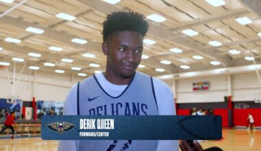 Derik Queen on battling against Rudy Gobert, offensive identity | New Orleans Pelicans