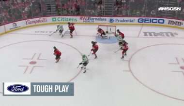 Mikko Rantanen scores a goal against the New Jersey Devils