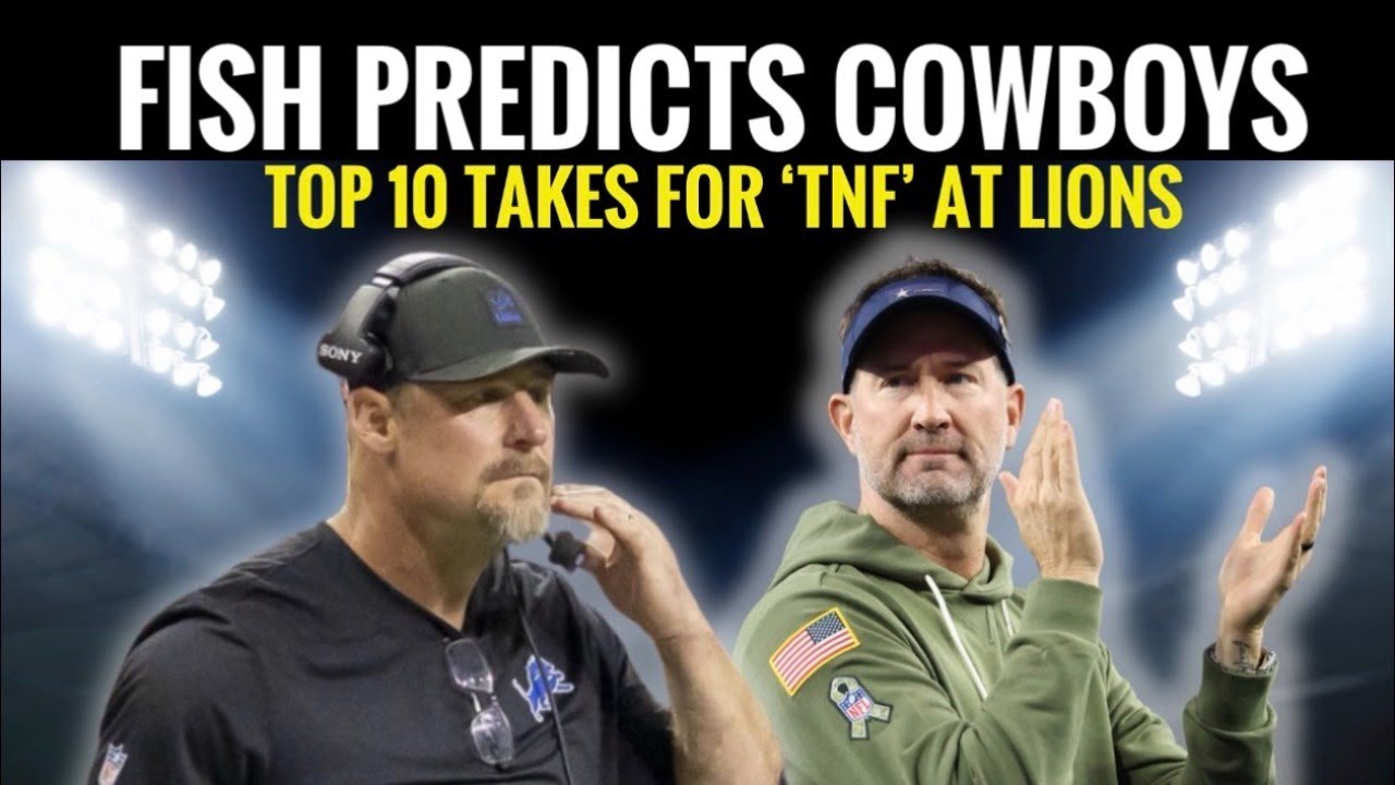 #DallasCowboys Fish Predicts! GAMEDAY LIVE! #Cowboys Top 10 at #Lions - HOW TO WIN?