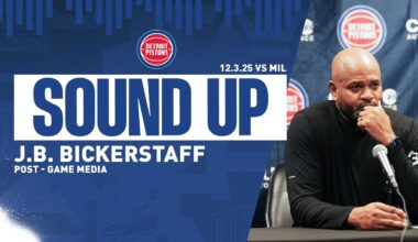 Post-Game Press Conference: J.B. Bickerstaff | Pistons vs. Bucks | 12.03.2025
