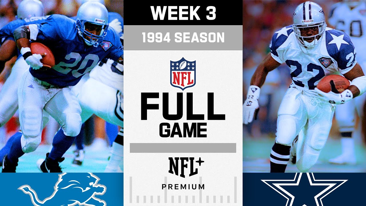 Barry vs. Emmitt! Detroit Lions vs. Dallas Cowboys FULL GAME | NFL 1994 Season Week 3