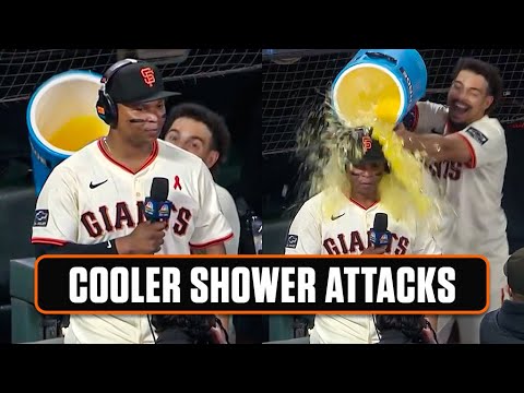 Every San Francisco Giants Cooler Shower Celebration in 2025