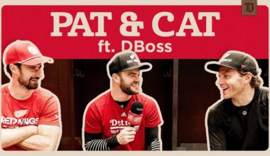Dylan Larkin joins Alex DeBrincat and Patrick Kane on Pat & Cat!