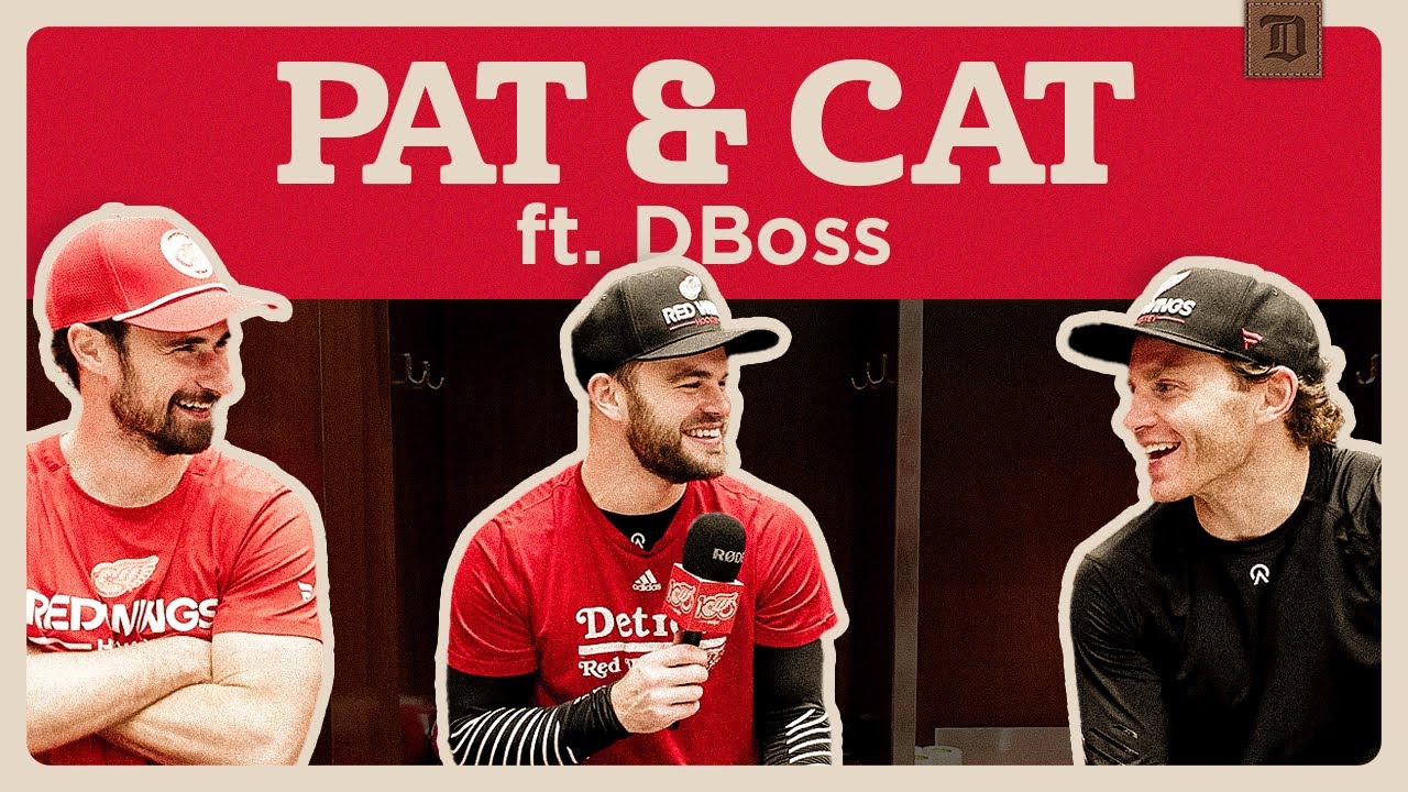 Dylan Larkin joins Alex DeBrincat and Patrick Kane on Pat & Cat!