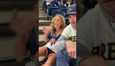 MLB Reporter Fan Interview - American Family Field #mlb #mlbhighlights #milwaukeebrewers #funny