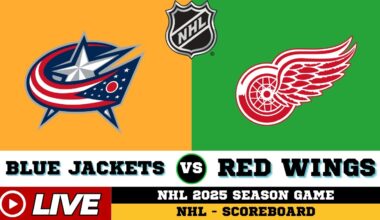 🔴LIVE : Detroit Red Wings Vs Columbus Blue Jackets | NHL 2025 | NHL Live SCOREBOARD