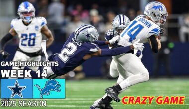 Dallas Cowboys Vs Detroit Lions Full Game Highlights  | NFL 2025 Season Week 14 | NFL HIGHLIGHTS