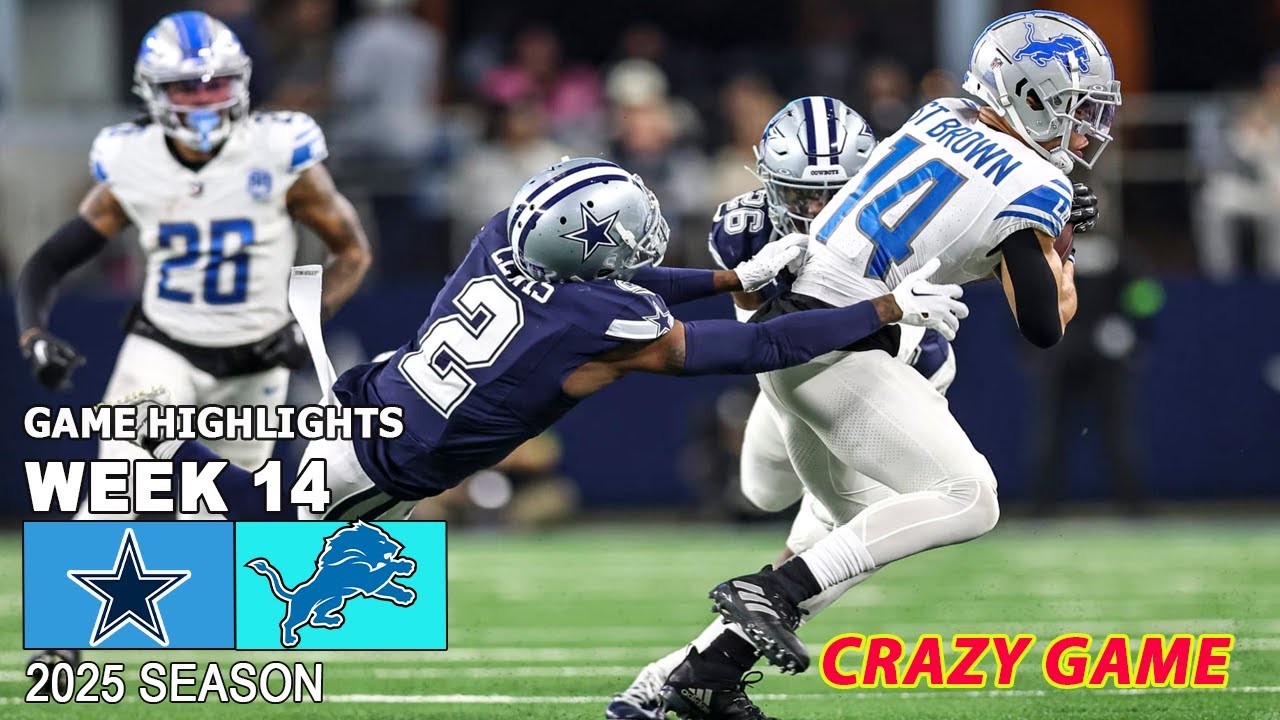 Dallas Cowboys Vs Detroit Lions Full Game Highlights  | NFL 2025 Season Week 14 | NFL HIGHLIGHTS