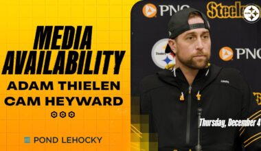 Adam Thielen, Cam Heyward Media Availabilities (Dec. 4) | Pittsburgh Steelers
