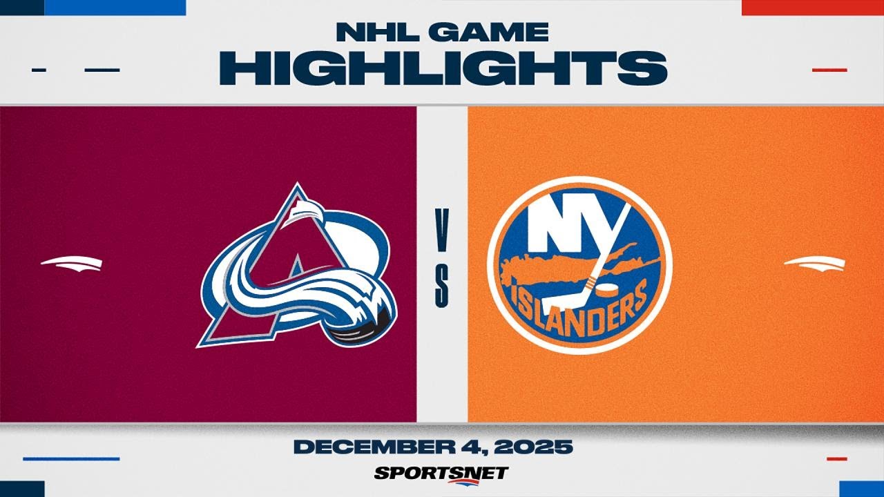 NHL Highlights | Avalanche vs. Islanders - December 4, 2025