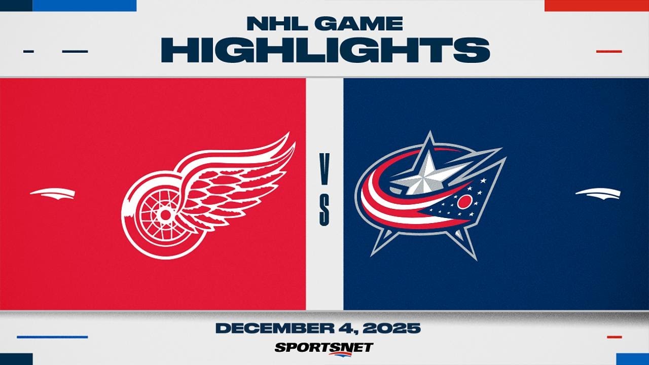 NHL Highlights | Red Wings vs. Blue Jackets - December 4, 2025