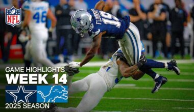 Dallas Cowboys vs Detroit Lions Game Highlights | 2025 NFL Season Week 14
