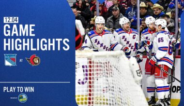 GAME HIGHLIGHTS | 2025-26: New York Rangers at Ottawa Senators (12/4/25)