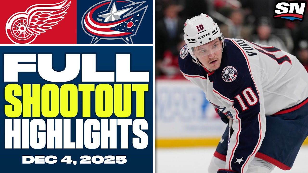 Detroit Red Wings at Columbus Blue Jackets | FULL Shootout Highlights - December 4, 2025