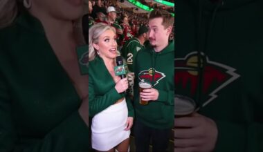 NHL Reporter Bumps into Fan - Xcel Energy Center #nhl #nhlhighlights #funnyshorts #minnesotawild