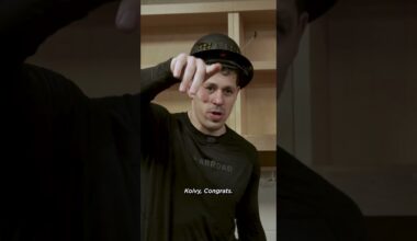 Evgeni Malkin Gets Player of the Game Helmet