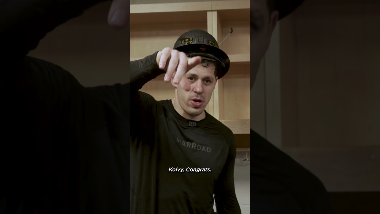 Evgeni Malkin Gets Player of the Game Helmet