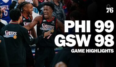 Game Highlights: Sixers Hold off Warriors in Thriller