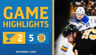 Game Highlights: Bruins 5, Blues 2