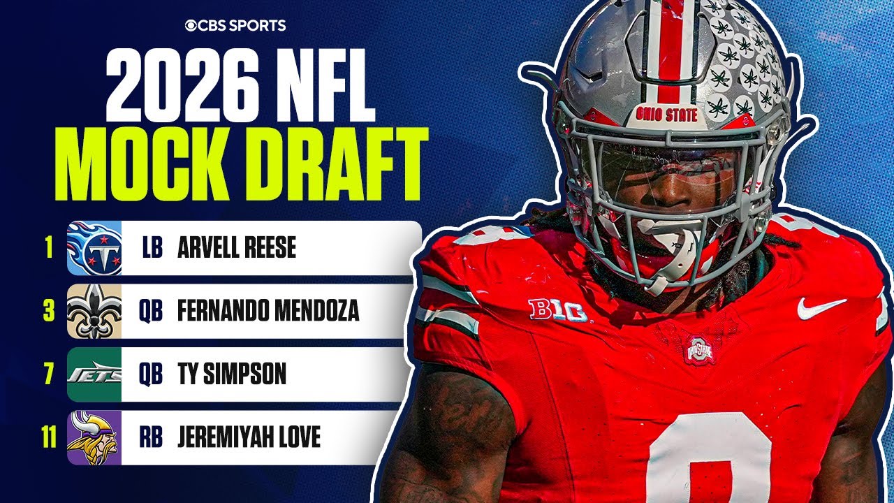 2026 NFL Mock Draft: Titans take Arvell Reese at No. 1, Saints grab Fernando Mendoza at No. 3 + MORE