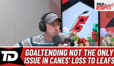 Goaltending struggles highlight Carolina Hurricanes' 5-1 loss to Toronto