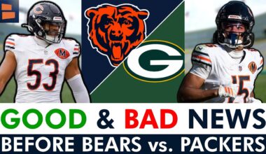 🚨Chicago Bears Get GOOD & BAD NEWS Before Packers Game