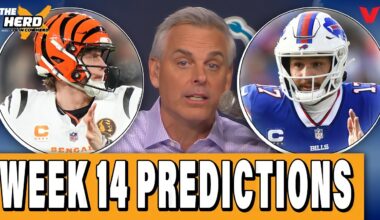 Colin Cowherd’s NFL Week 14 Predictions: Bengals-Bills, Texans-Chiefs, Dolphins-Jets | THE HERD