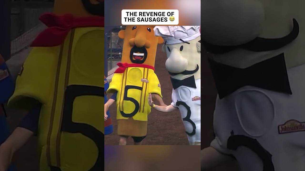 Gotta always beware of those sausages 😂 #mlb #brewers