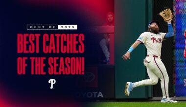 The Phillies TOUGHEST Catches of the 2025 Season, per Statcast!