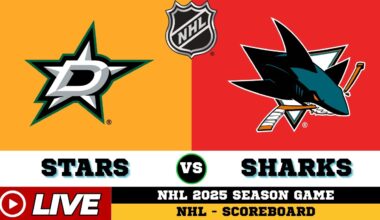 🔴LIVE : San Jose Sharks Vs Dallas Stars | NHL 2025 | NHL Live SCOREBOARD
