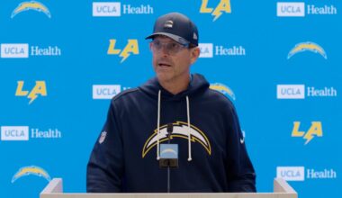 Jim Harbaugh On Injury Updates Vs Eagles | LA Chargers