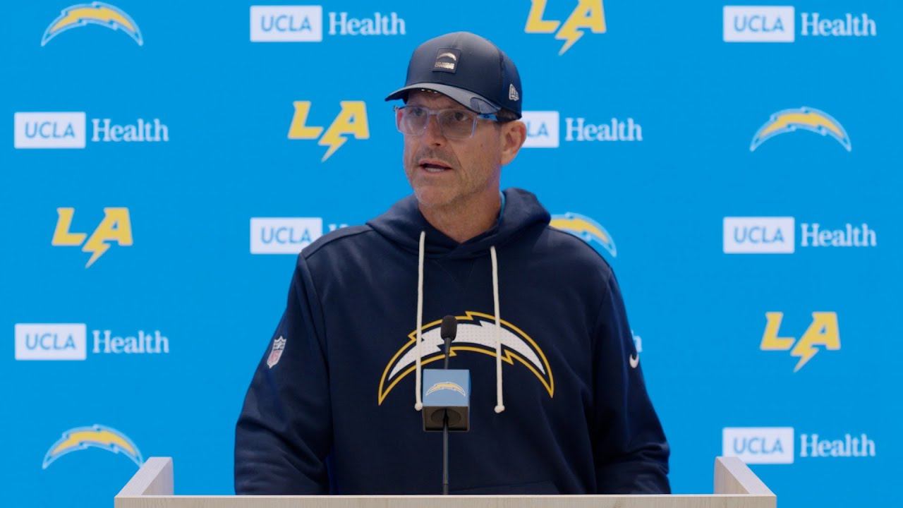 Jim Harbaugh On Injury Updates Vs Eagles | LA Chargers