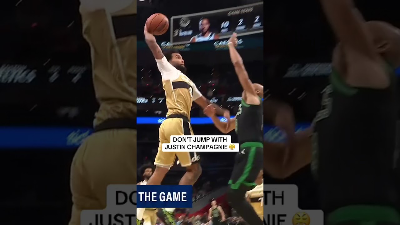 Justin Champagnie caught a BODY 😤 #poster #highlight #nba #shorts