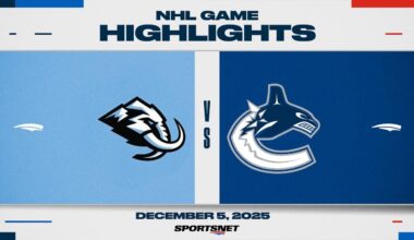 NHL Highlights | Mammoth vs. Canucks - December 5, 2025
