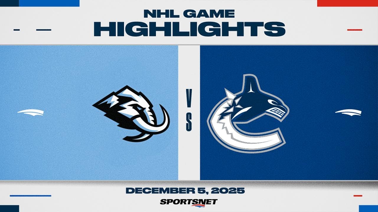 NHL Highlights | Mammoth vs. Canucks - December 5, 2025