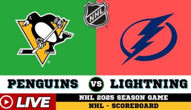 Pittsburgh Penguins Vs Tampa Bay Lightning | NHL 2025 | NHL Live SCOREBOARD | Dec 5 2025