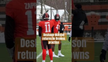 Deshaun Watson returned to #Browns practice on Wednesday. #nfl #clevelandbrowns