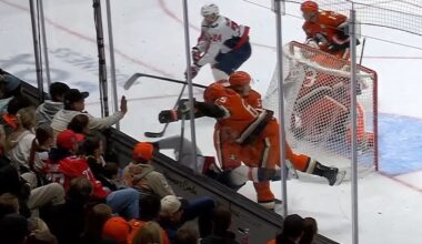 Jacob Trouba Lays a 🩸Big Hit🩸on Ryan Leonard