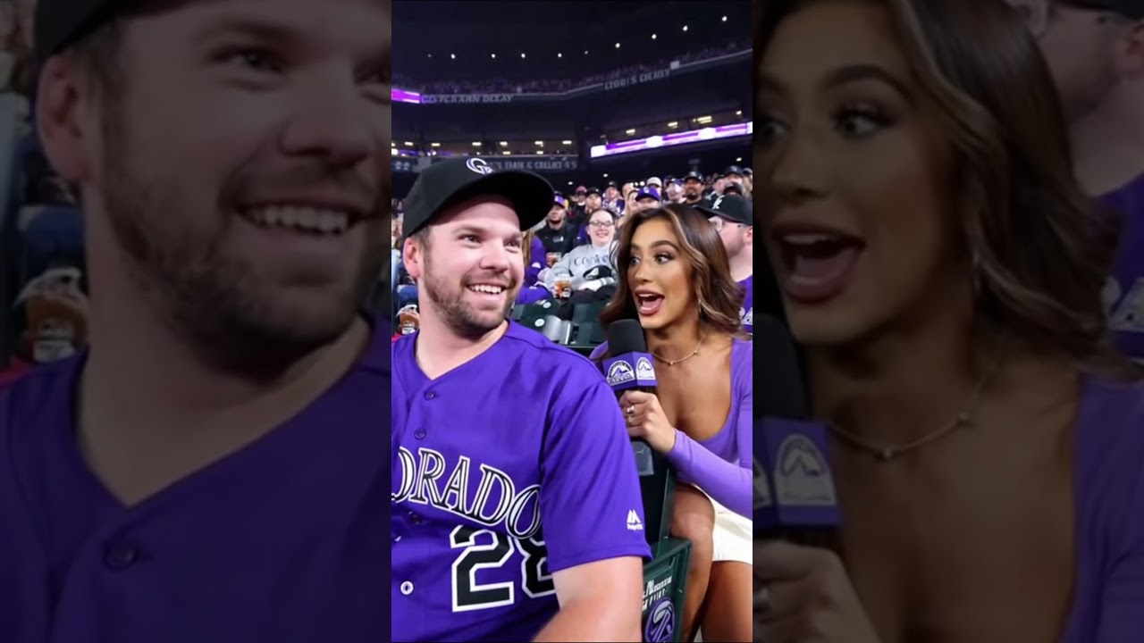 MLB Reporter Fan Interview - Coors Field #mlb #mlbhighlights #coloradorockies #funnyshorts