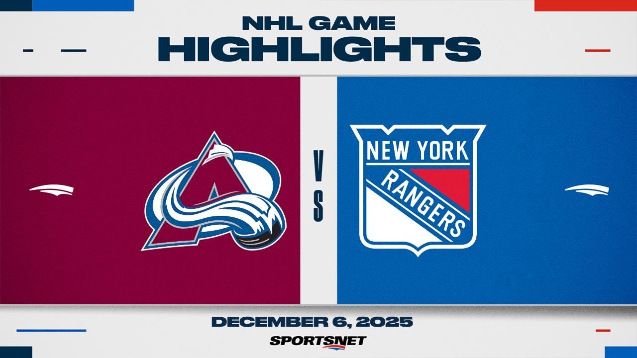NHL Highlights | Avalanche vs. Rangers - December 6, 2025