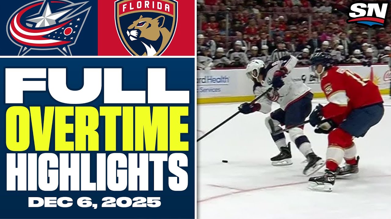 Columbus Blue Jackets at Florida Panthers | FULL Overtime Highlights - December 6, 2025