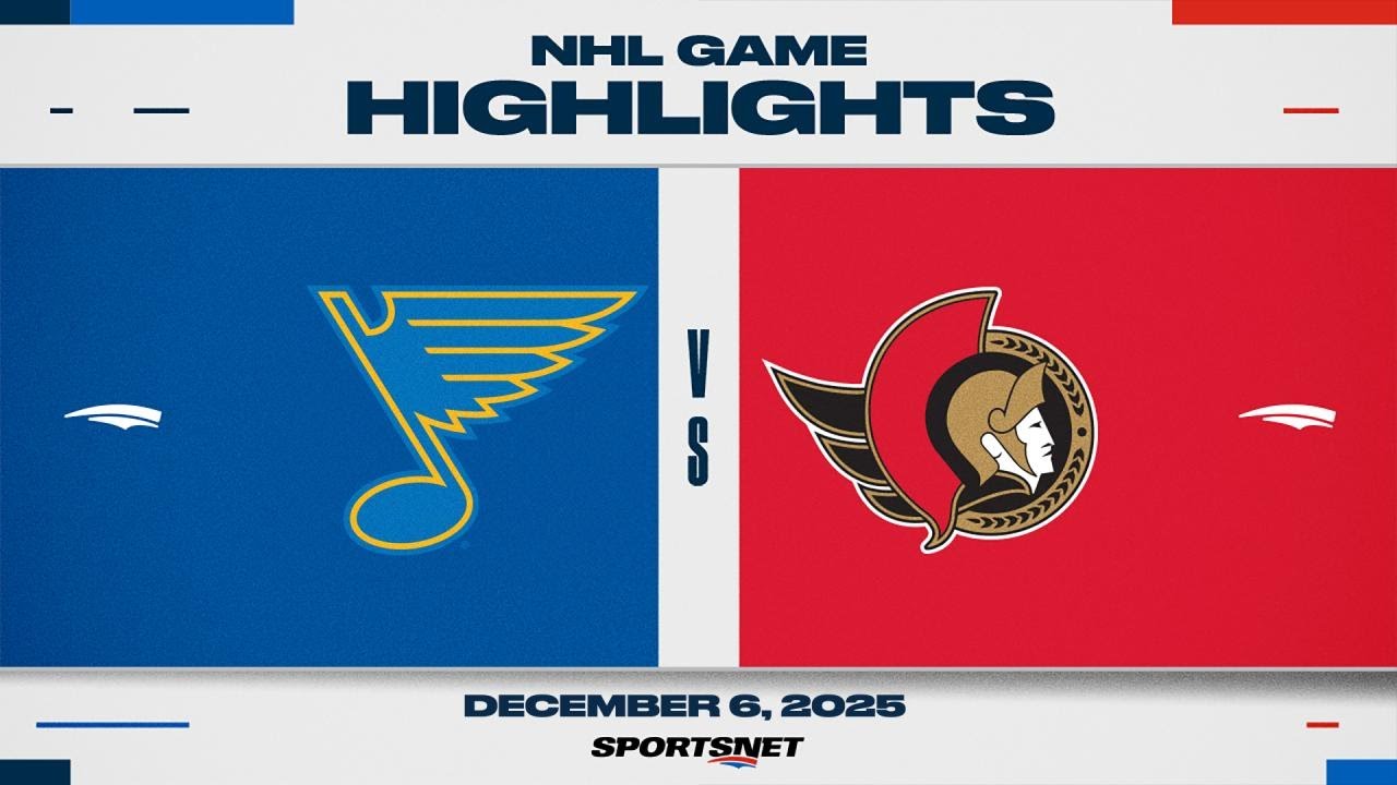 NHL Highlights | Blues vs. Senators - December 6, 2025