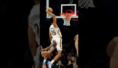 Trey Murphy III throws down fast break jam #pelicans #nets #highlights